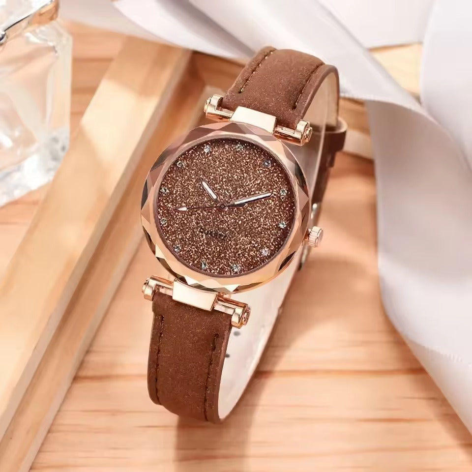 Montre moderne chic en strass