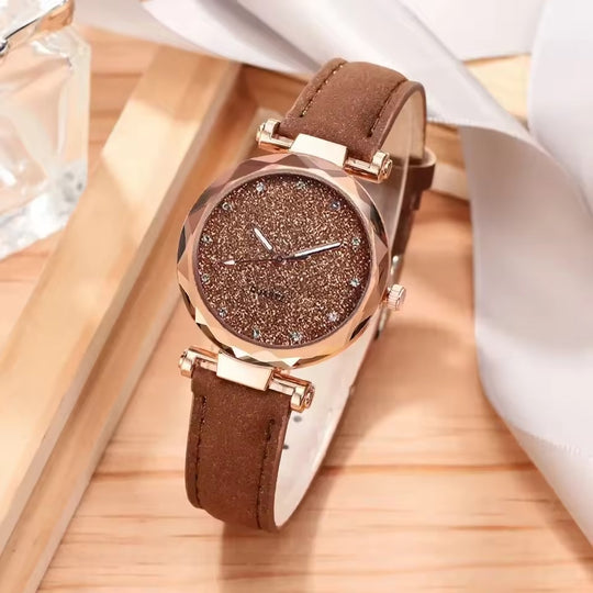 Montre moderne chic en strass