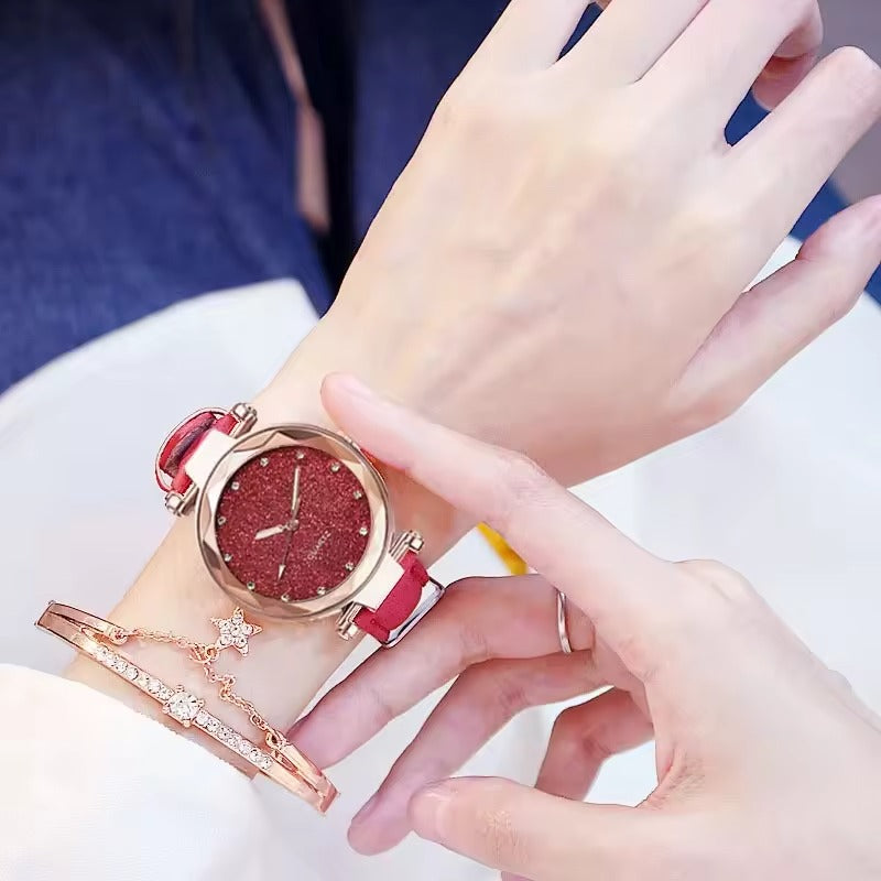 Montre moderne chic en strass
