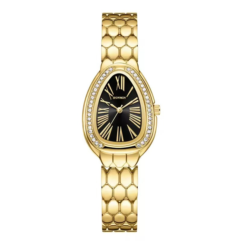 Fashionable Serpentine Quartz Watch