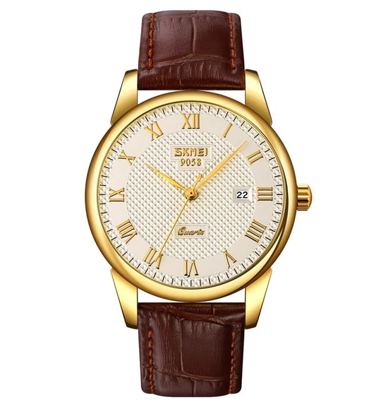 Klassische Leder Business Paar Uhr