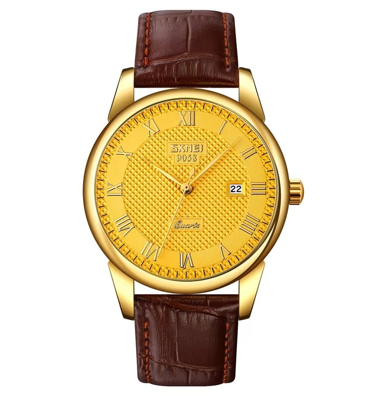 Klassische Leder Business Paar Uhr