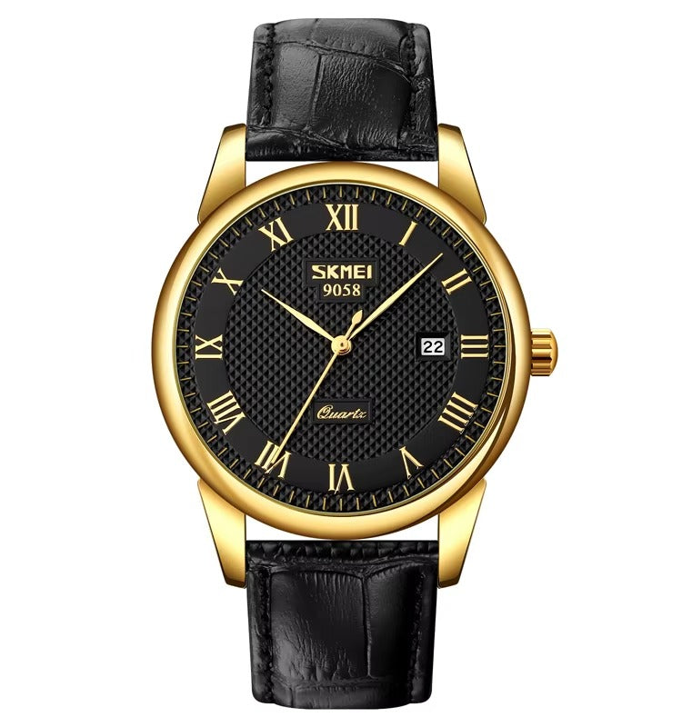Klassische Leder Business Paar Uhr