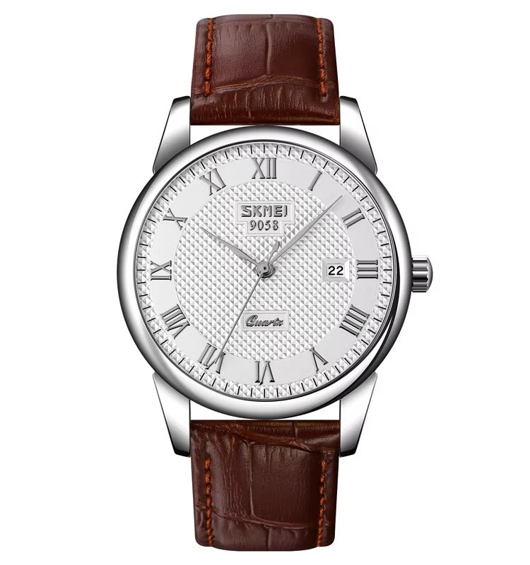 Klassische Leder Business Paar Uhr