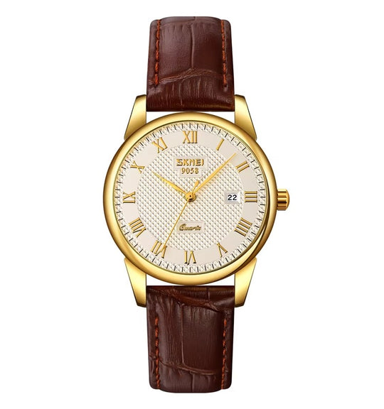 Klassische Leder Business Paar Uhr