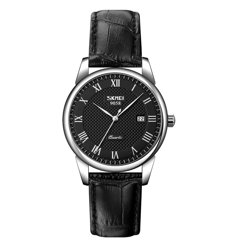 Klassische Leder Business Paar Uhr