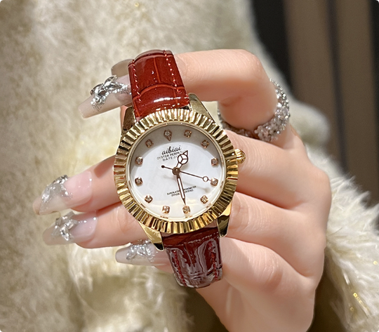 Montre classique en cristal luxueuse